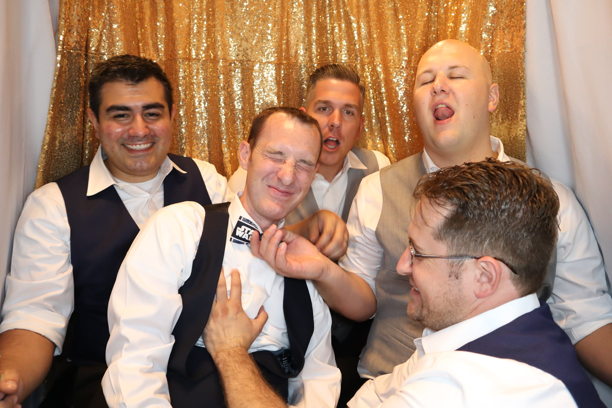 Todd, Jurgy and friends being silly in a photo booth